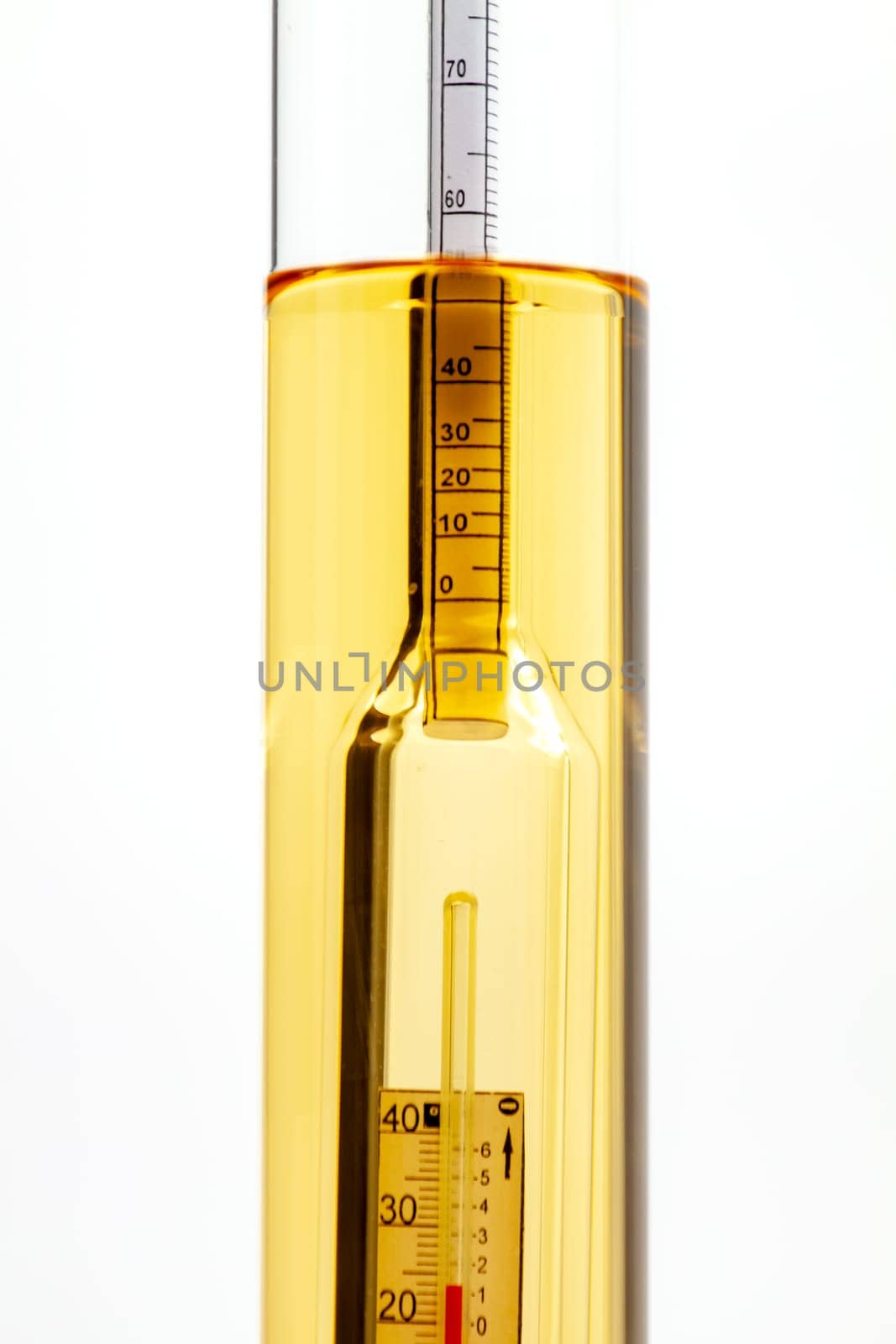 Professional alcohol meter with temperature correction for grading alcoholic beverages.