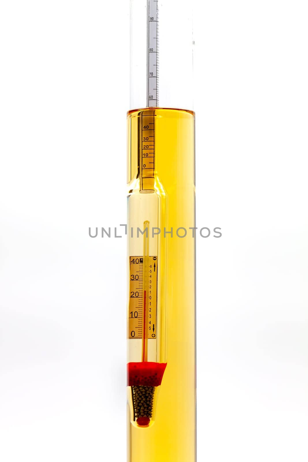 Professional alcohol meter with temperature correction for grading alcoholic beverages.