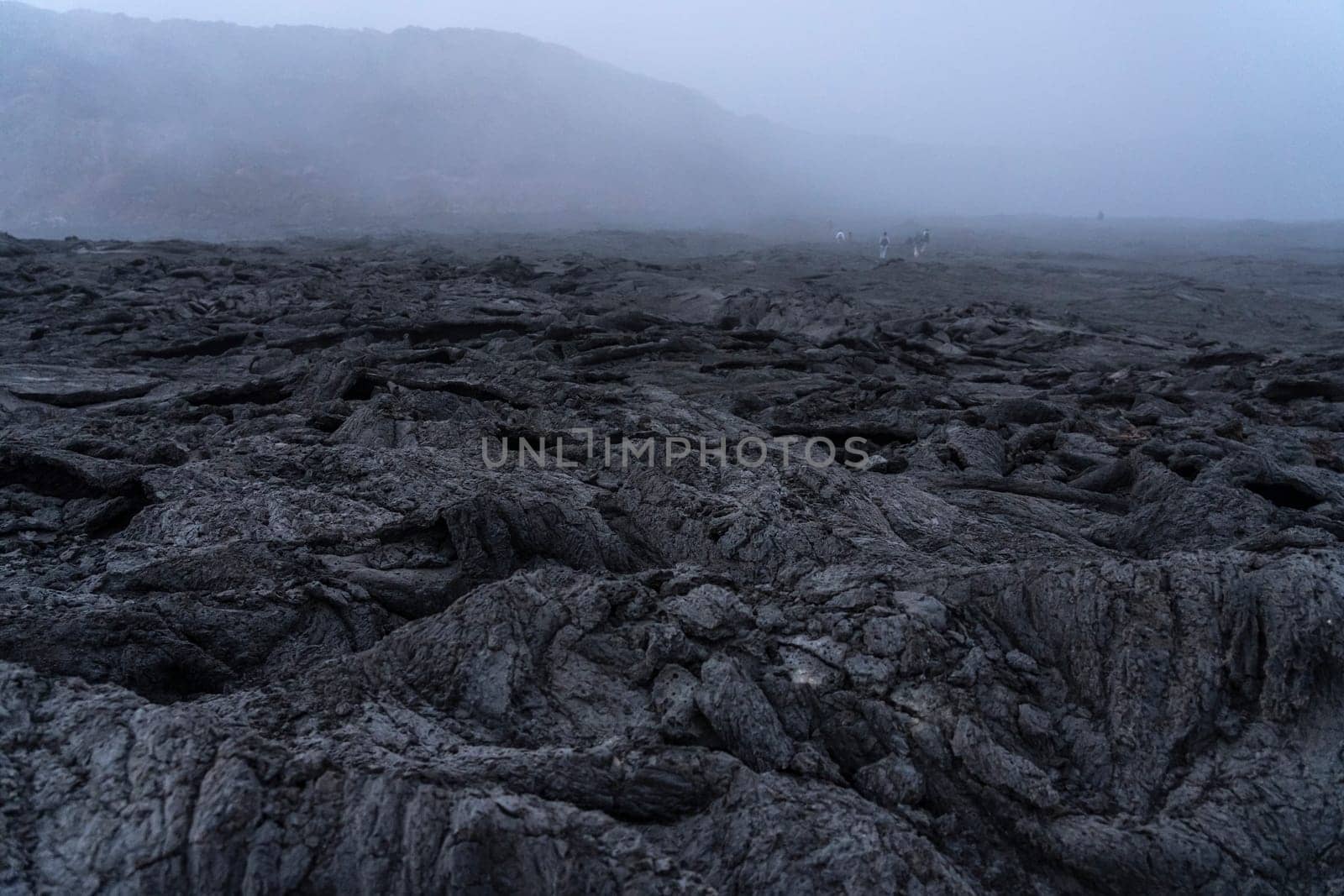 The Erta Ale volcano in the Danakil Depression in Ethiopia in Africa.