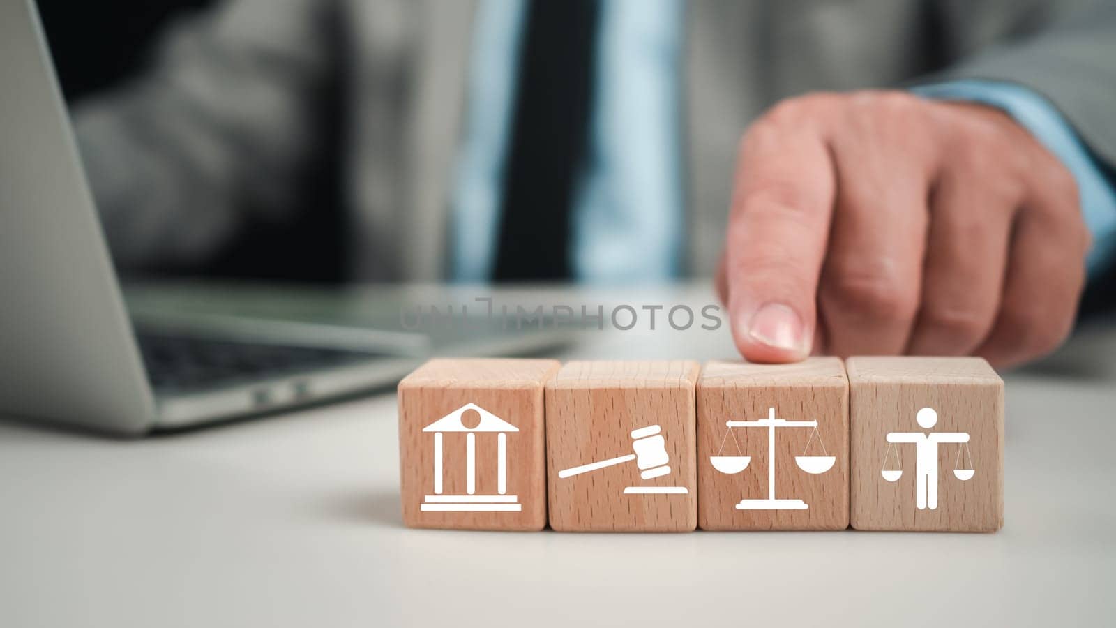 Businessman pointing his finger at virtual global law icons on  for business legal advice, Labor law, Attorney at law, Legal advice business concept, Lawyer icon, Lawyer man, Lawyer background.