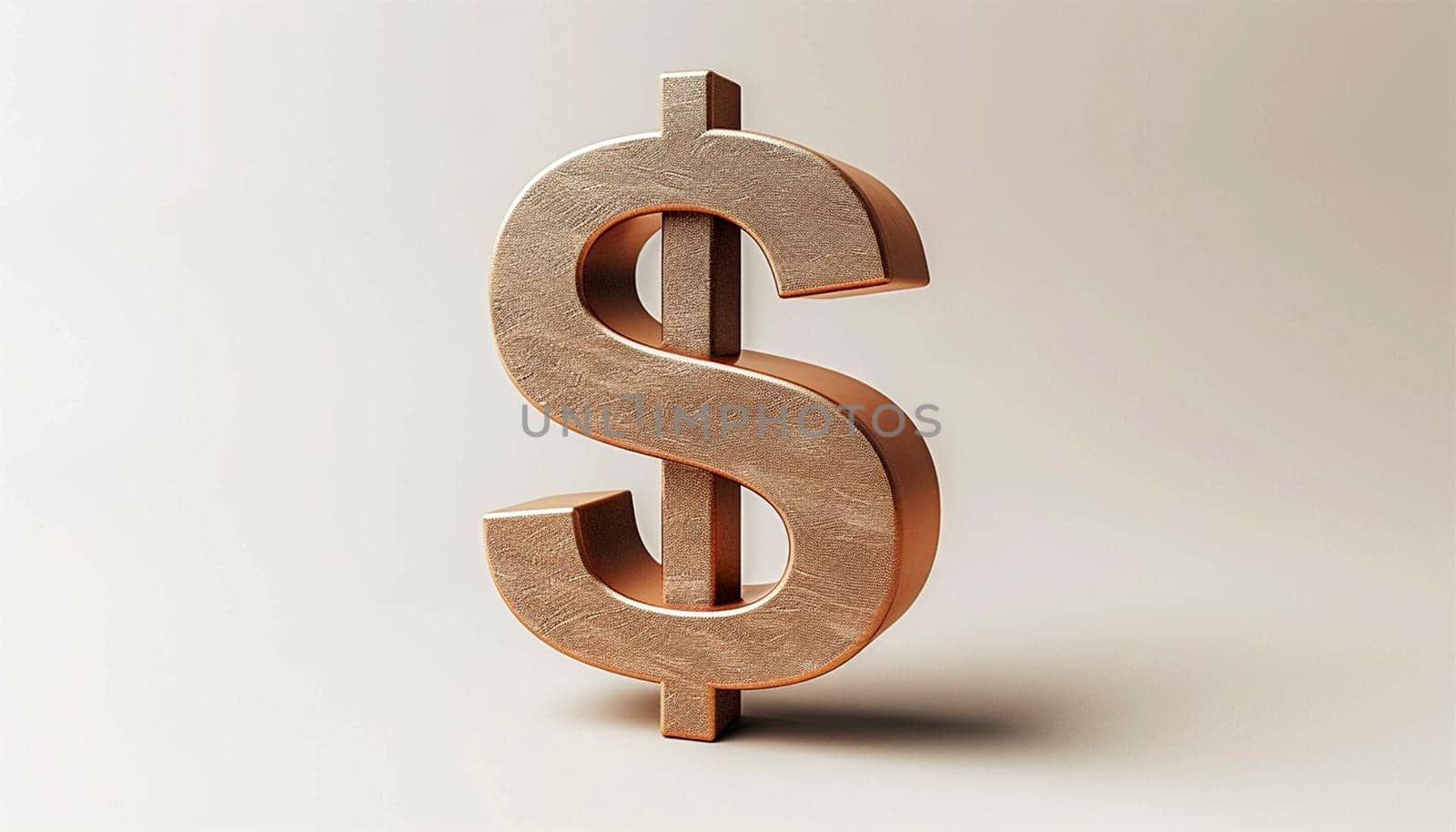 USD golden dollar sign. Gold coin in 3D animation with a rotating Dollar sign on beige Background. For Business and Financial Concepts. The US Dollar is the official currency of the US and several other countries. Copy space USA