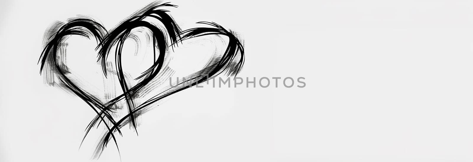 Heart sketch on white background. Hand drawn heart. Hand drawn rough marker hearts isolated on white background. illustration for your graphic design minimalism