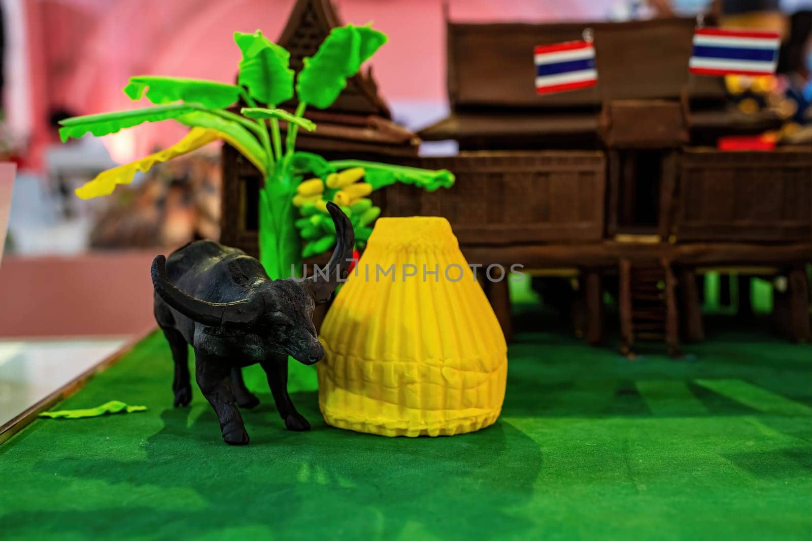 CentralWorld, Bangkok, Thailand - NOV 11, 2023 Lin Thailand Sweet Creation 2023, The sculpted sugar cake contest in CentralWorld Bangkok, Thailand.
