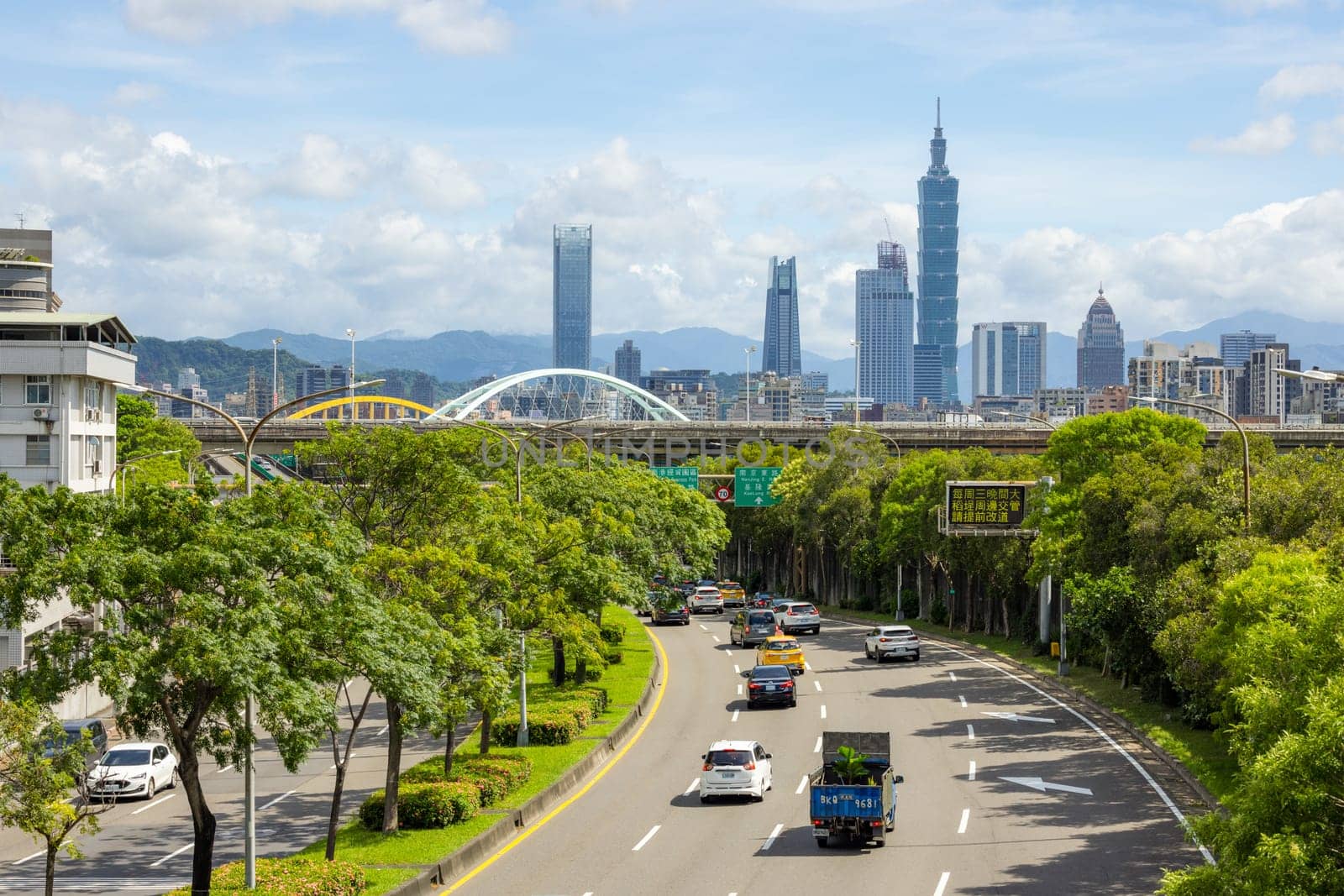 Taipei, Taiwan 25 July 2023: Taipei city landmark