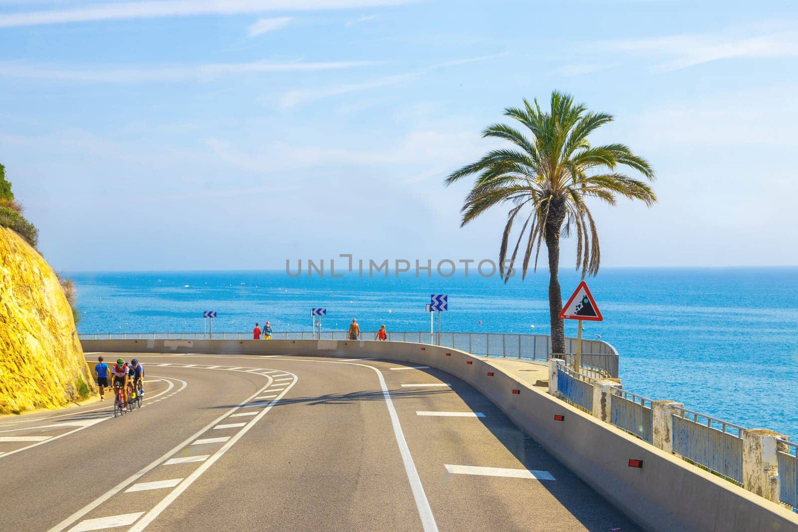 Lloret de Mar, Catalonia, Spain, 01 October 2019. Motorway between Barcelona and Lloret de Mar on the Costa Brava on the Mediterranean.