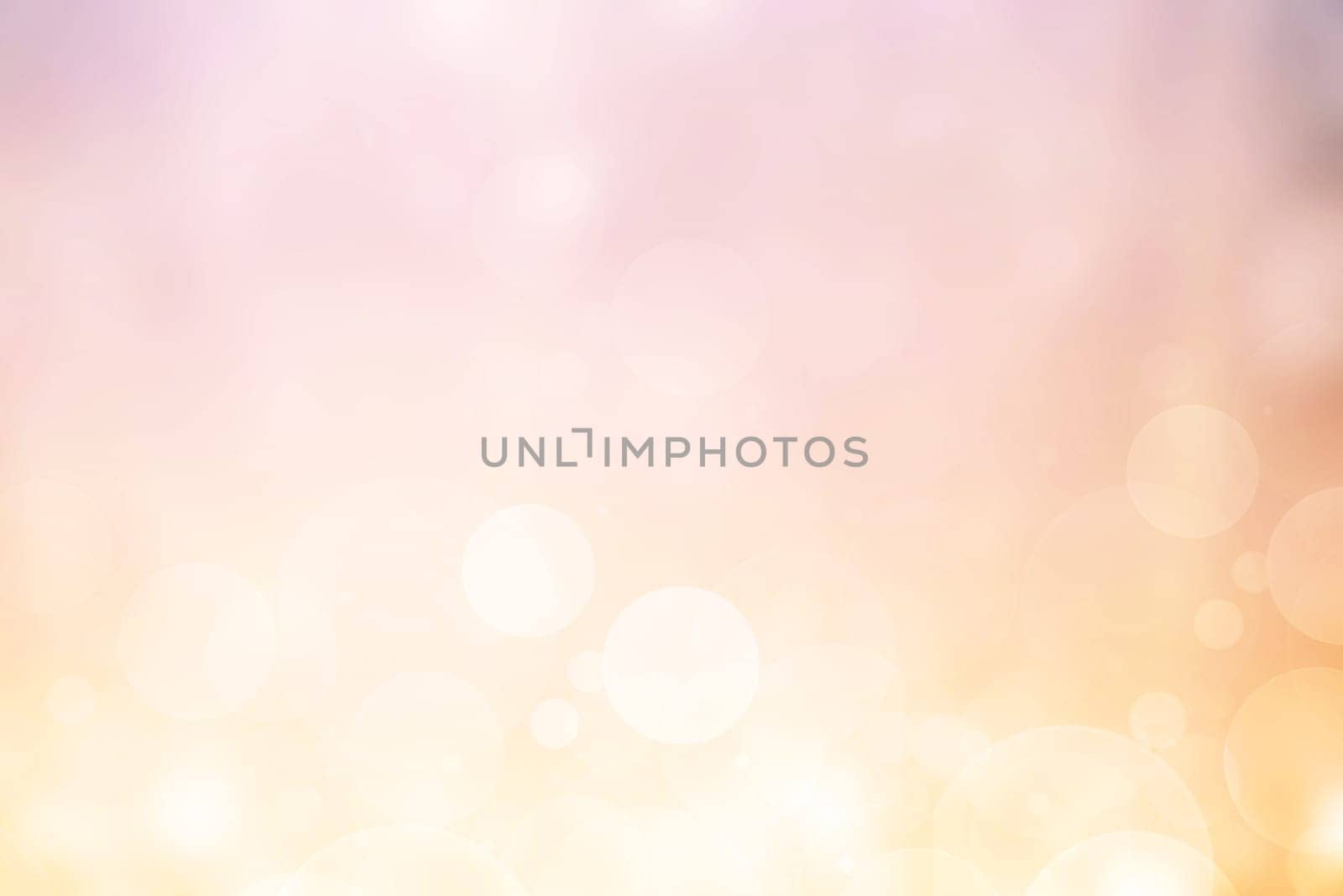 Abstract blurred fresh vivid spring summer light delicate pastel pink white yellow bokeh background texture with bright circular soft color lights. Beautiful backdrop illustration.
