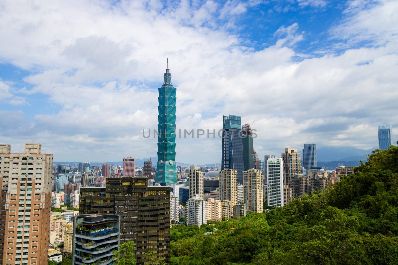 Taipei, Taiwan 15 August 2023: Taipei city landmark