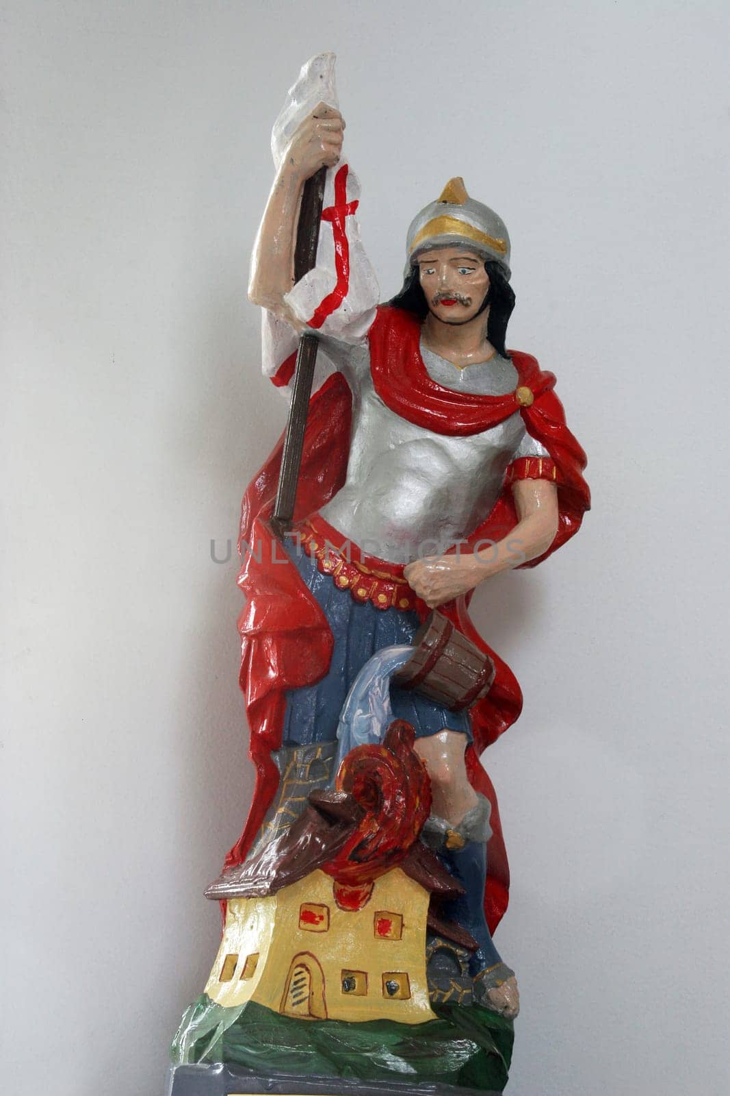 Statue of St. Florian in the St. Florian Chapel in Donji Desinec, Croatia