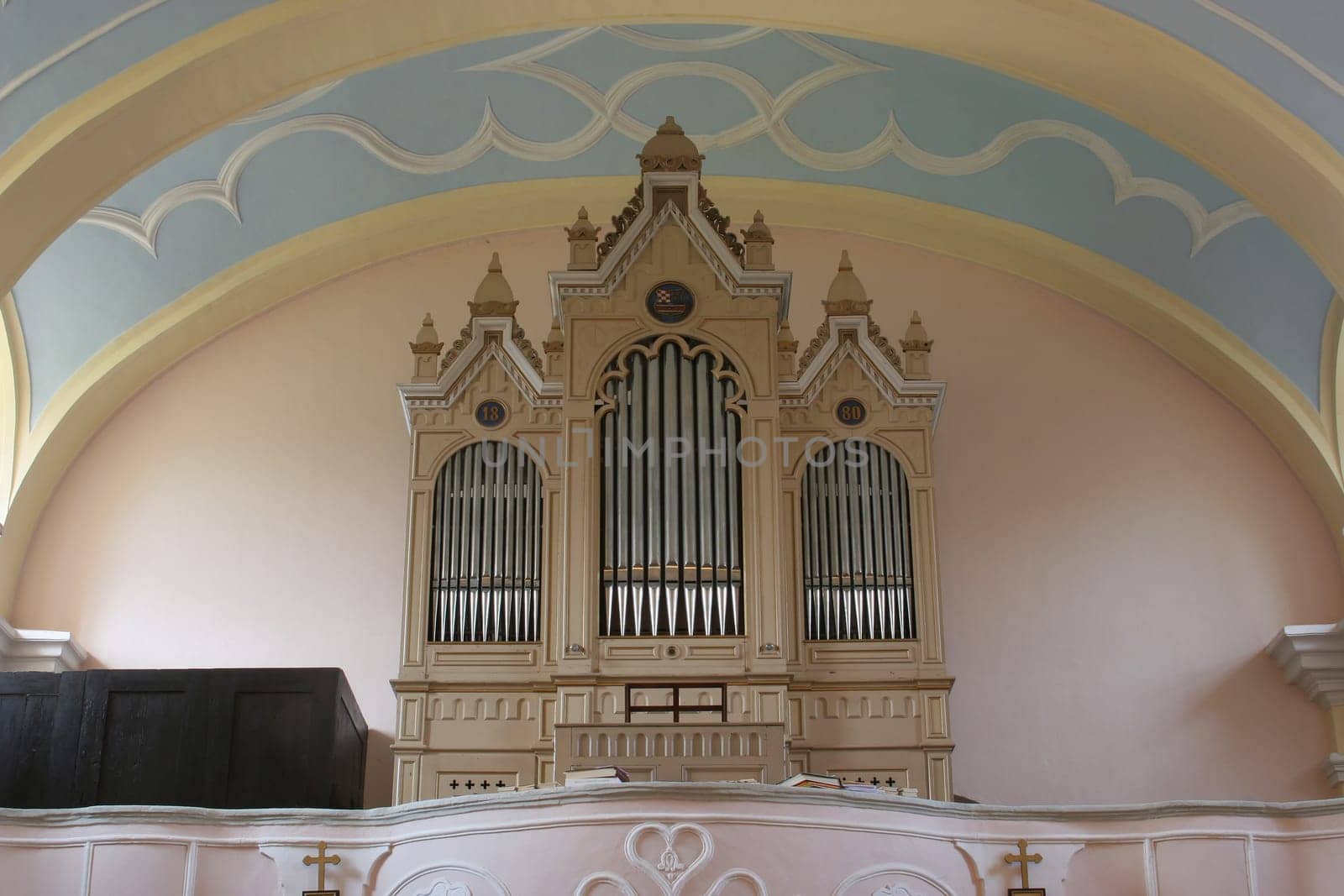 Organ in the parish church of Wounded Jesus in Gradec, Croatia