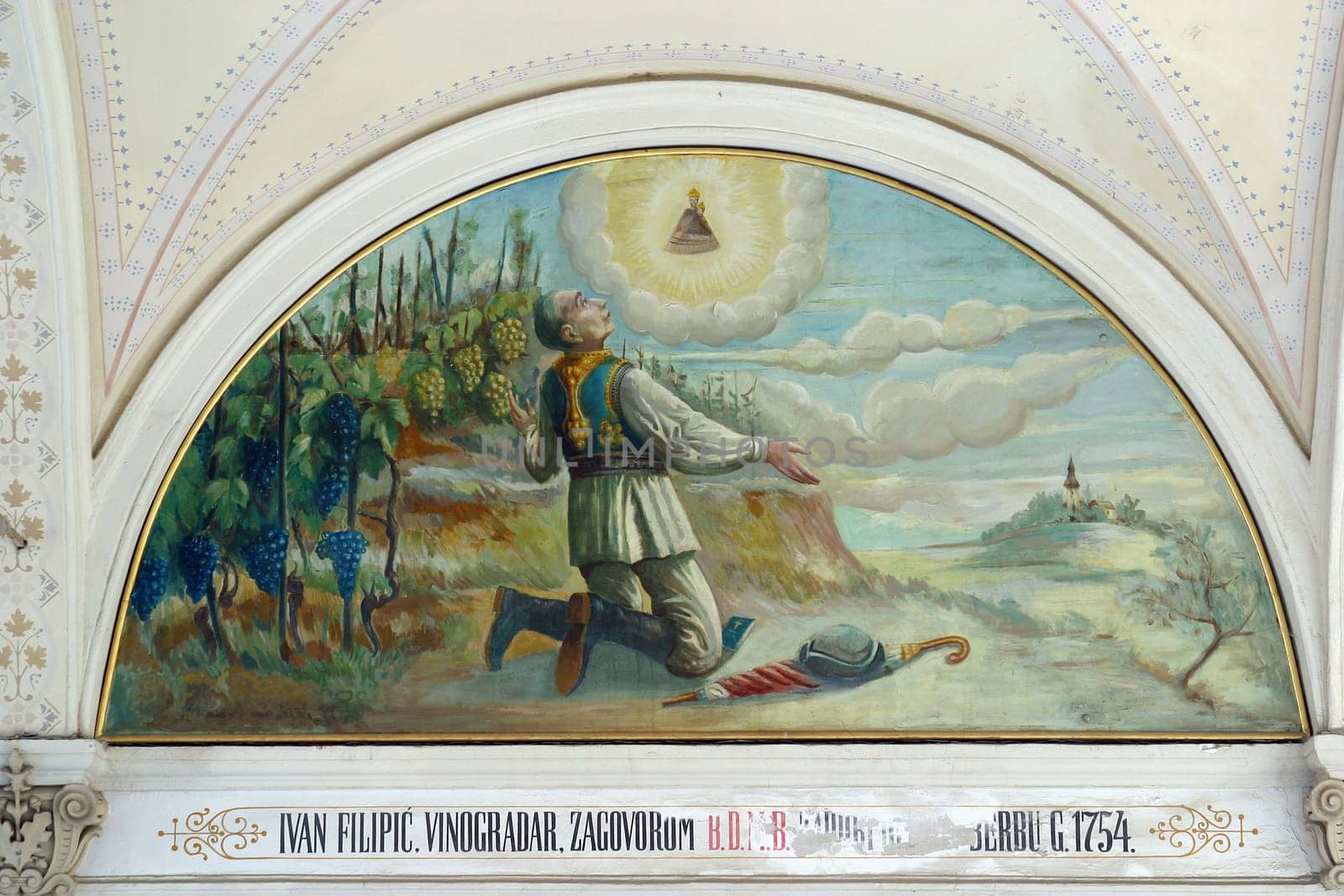 Votive paintings, basilica Assumption of the Virgin Mary in Marija Bistrica, Croatia