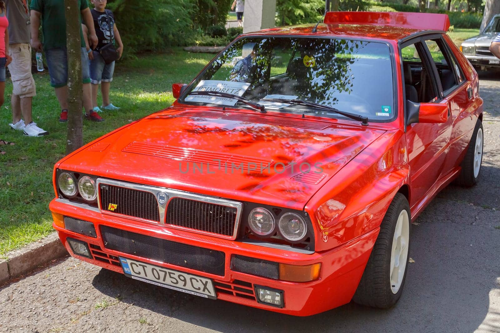 Burgas Sea Garden / Bulgaria / Europe - July 02, 2016 Ninth Parade of Retro Cars and Motorcycles.Selective focus with shallow depth of field.