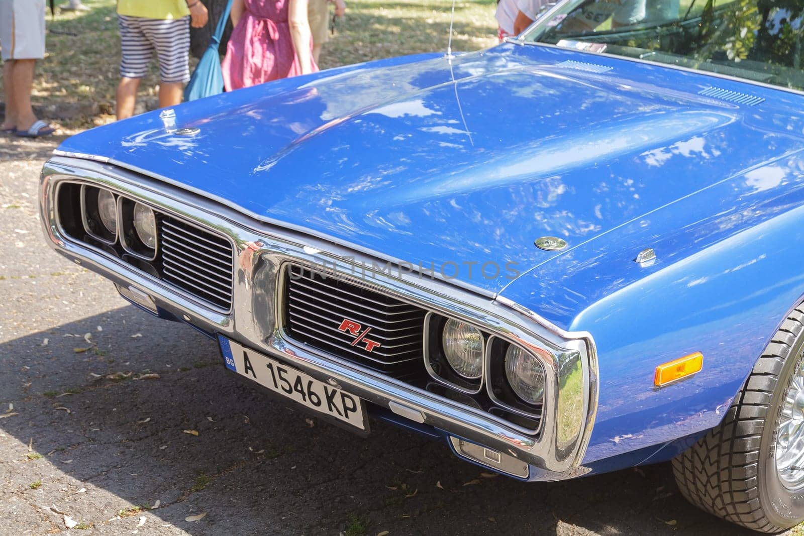 Burgas Sea Garden / Bulgaria / Europe - July 02, 2016 Ninth Parade of Retro Cars and Motorcycles.Selective focus with shallow depth of field.