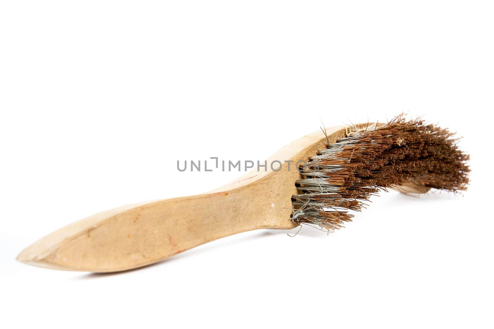 Used wire brush on white background