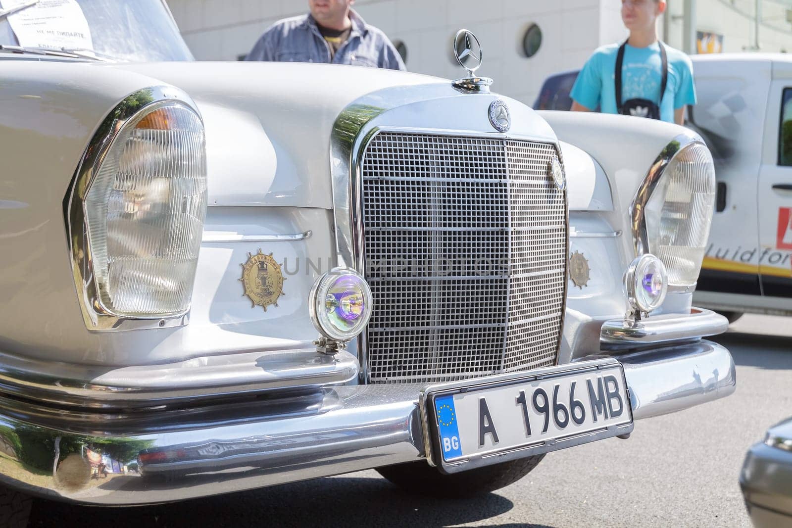 Burgas Sea Garden / Bulgaria / Europe - July 02, 2016 Ninth Parade of Retro Cars and Motorcycles.Selective focus with shallow depth of field.