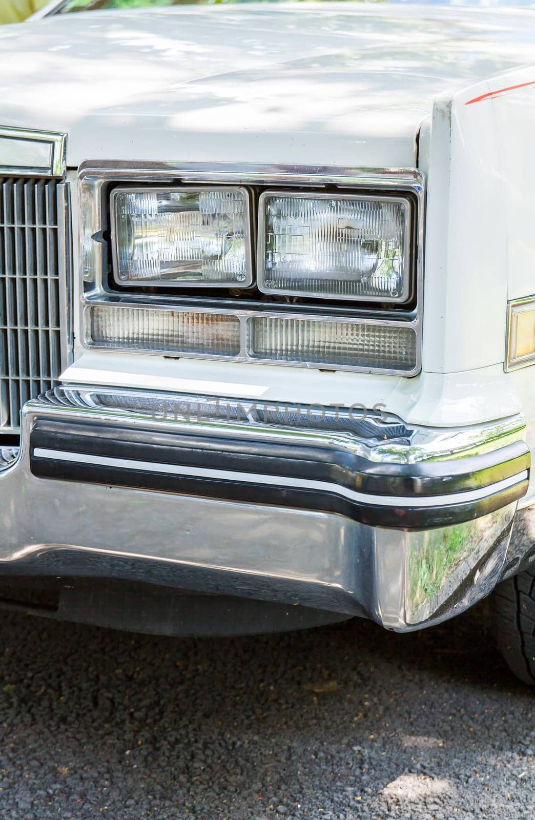 Details of vintage car close up