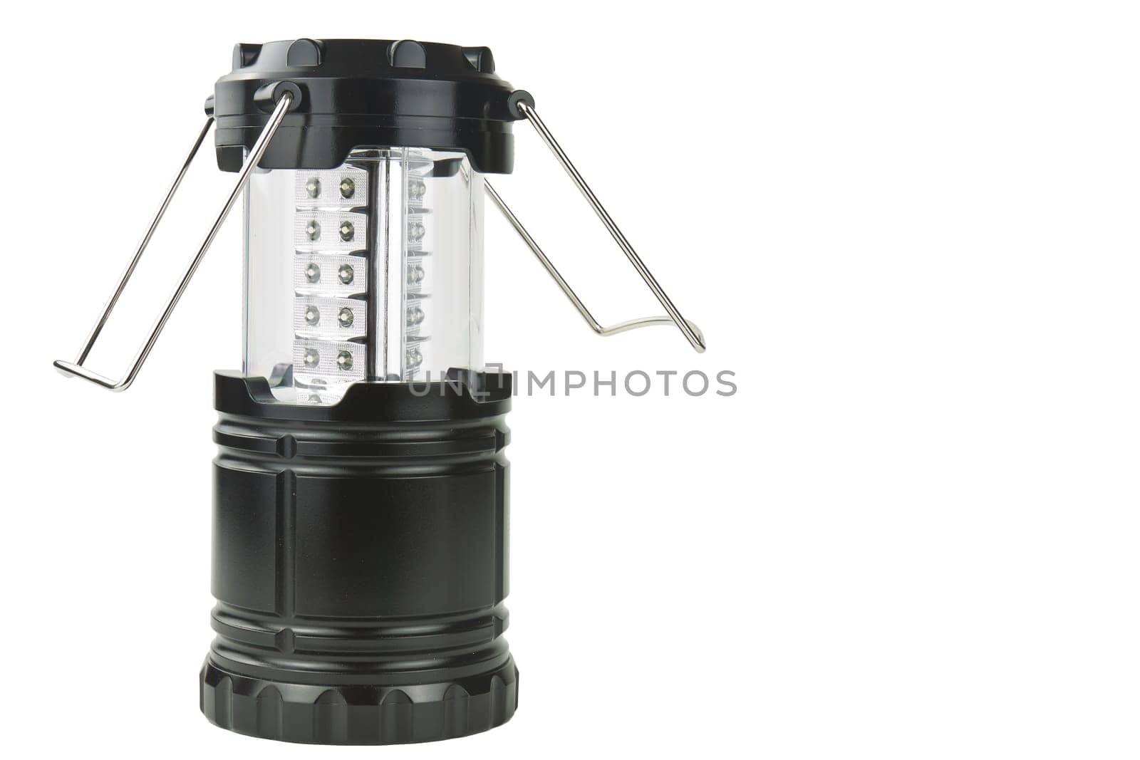 LED camping lamp isolated on white background