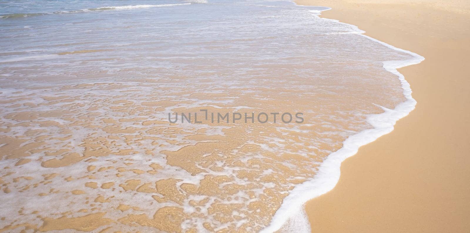 Conceptual beach background with nobody and copyspace for holidays, vacation, tourism advertising
