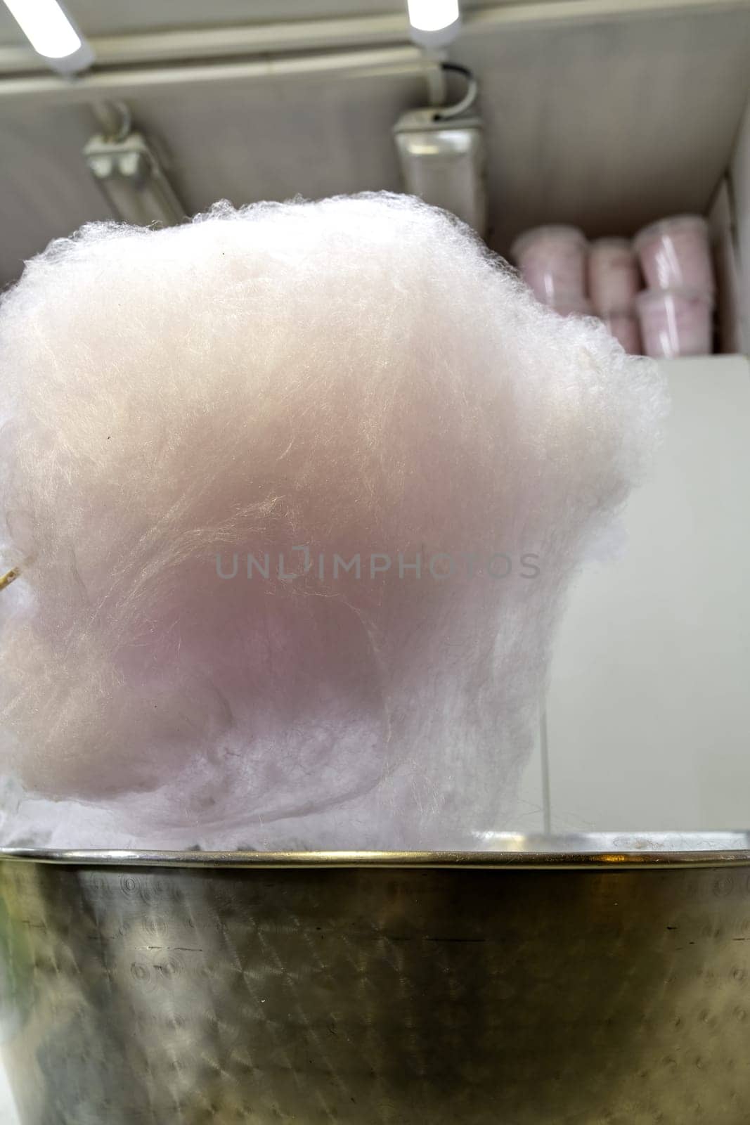 Detail of a typical sweet from a fair, sugar-based food