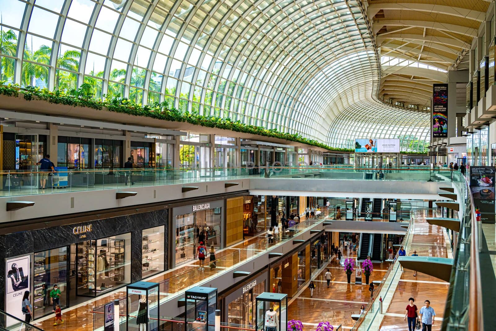 SINGAPORE - MAY 10, 2024: Interior of The Shoppes at Marina Bay Sands in Singapore
