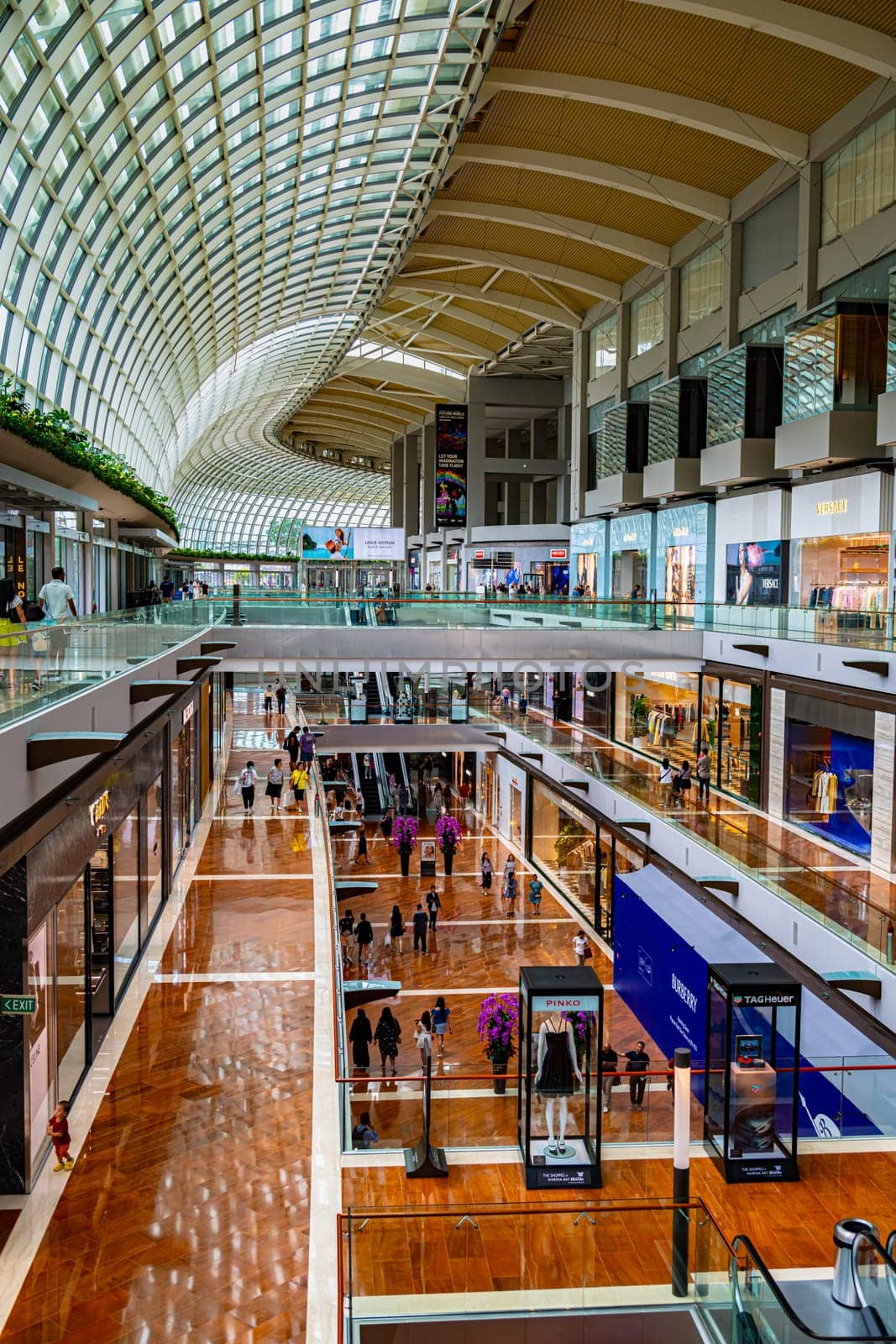 SINGAPORE - MAY 10, 2024: Interior of The Shoppes at Marina Bay Sands in Singapore