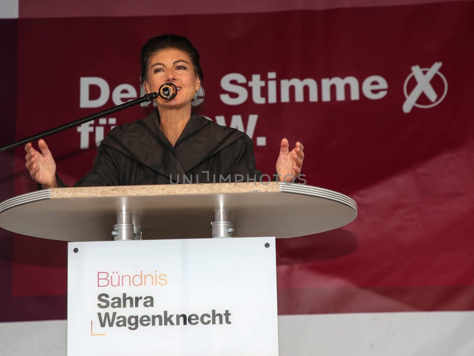 Sahra Wagenknecht (BSW) bei Wahlkampfveranstaltung vom Bündnis Sahra Wagenknecht in Magdeburg am 05.06.2024