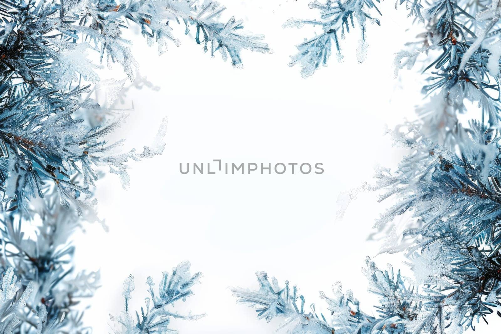 Icicle border frame on a soft transparent white backdrop, perfect for seasonal invitations