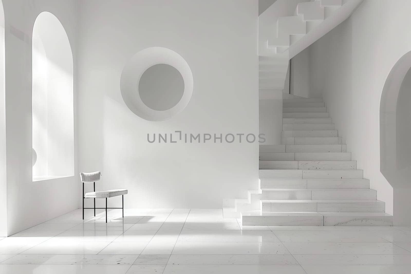 Minimalist geometric forms providing a clean and crisp look against white