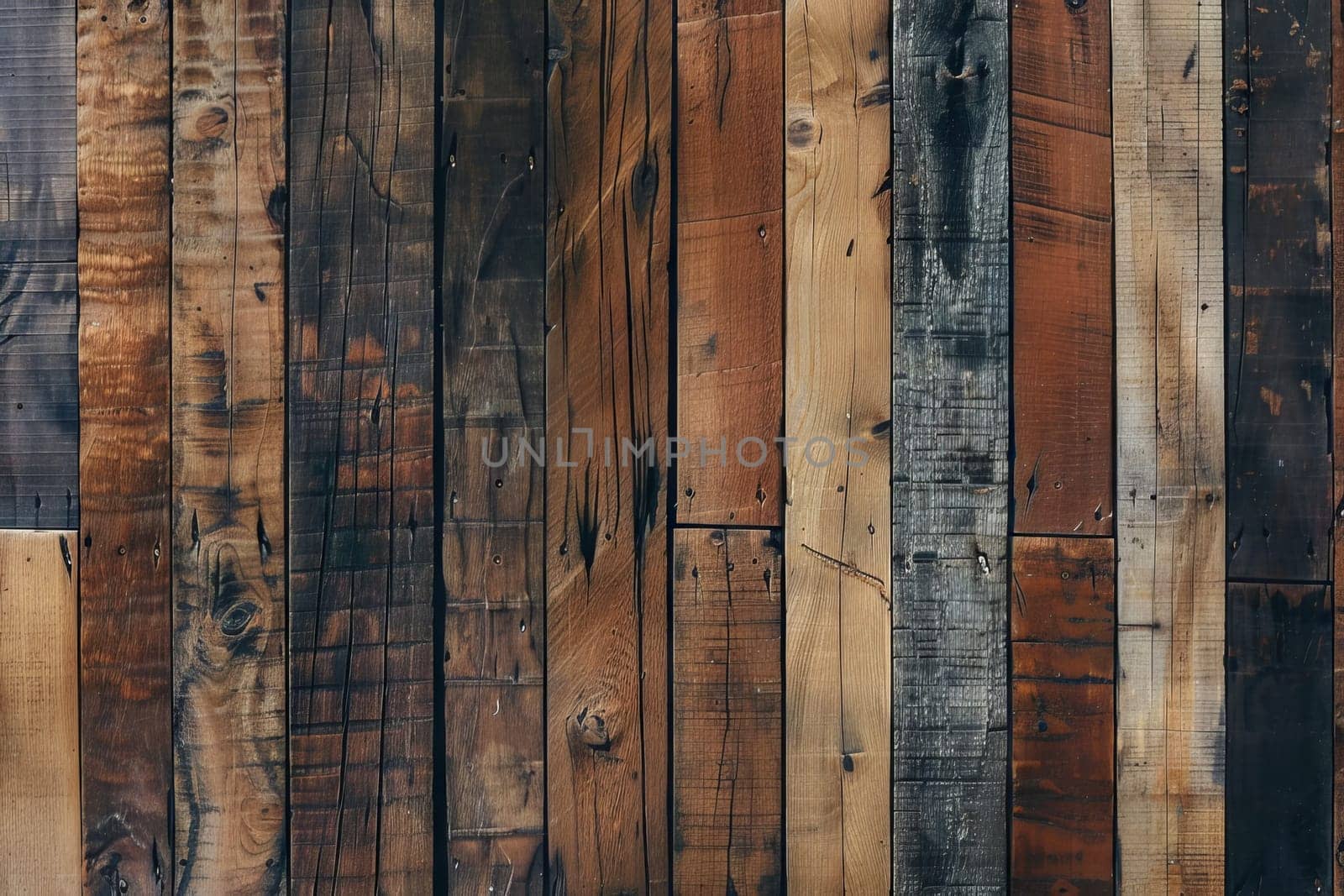 Reclaimed wood texture with recycled lumber, showcasing the beauty of sustainable materials
