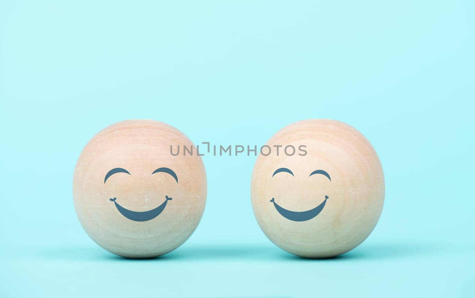 Happy smiling face, love and emotion, mental health concept, positive thinking mind and attitude, support and self esteem