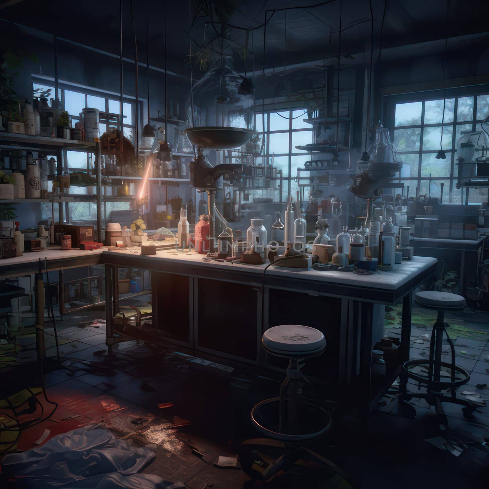 Chemical laboratory AI generated image