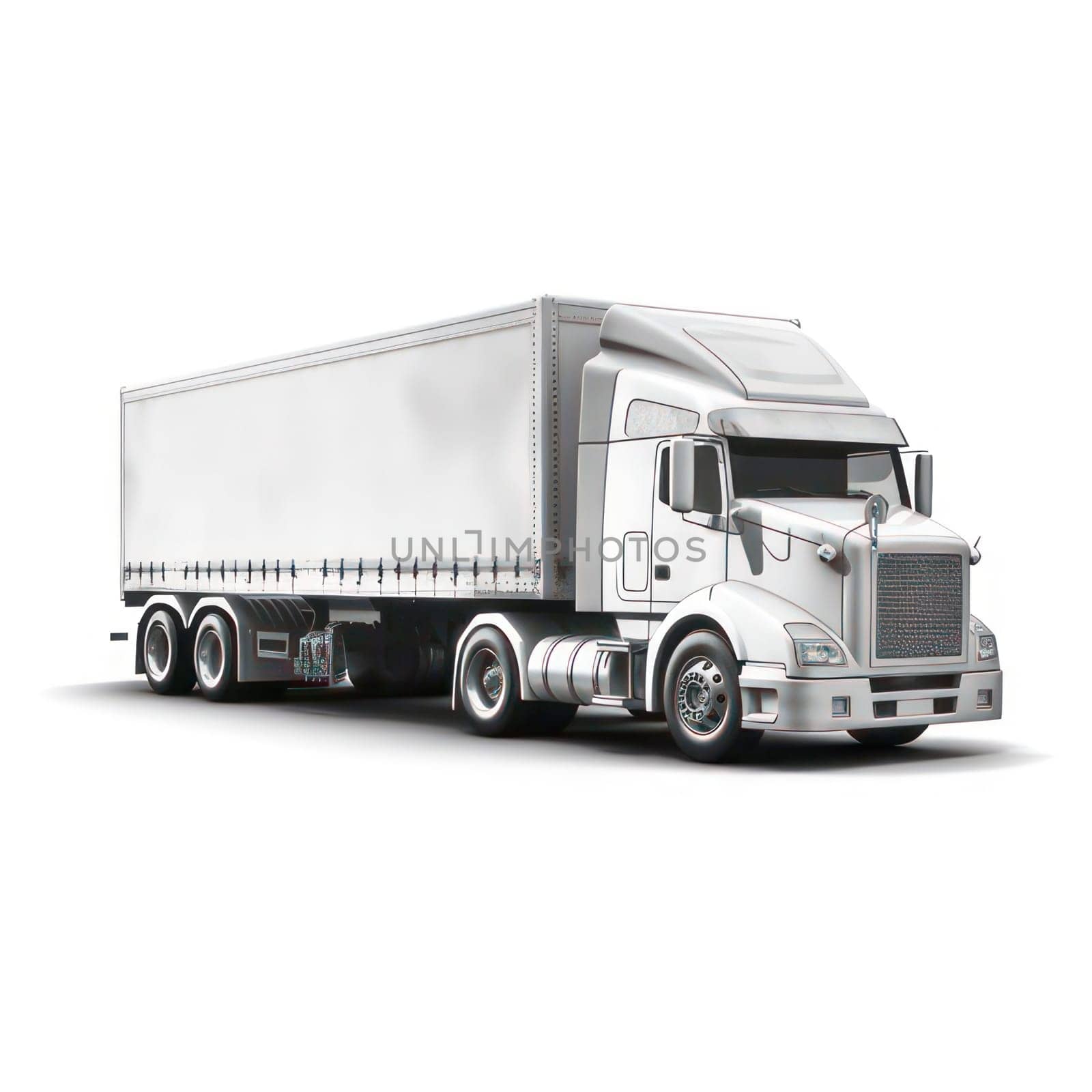 Truck isolated on white AI generated image