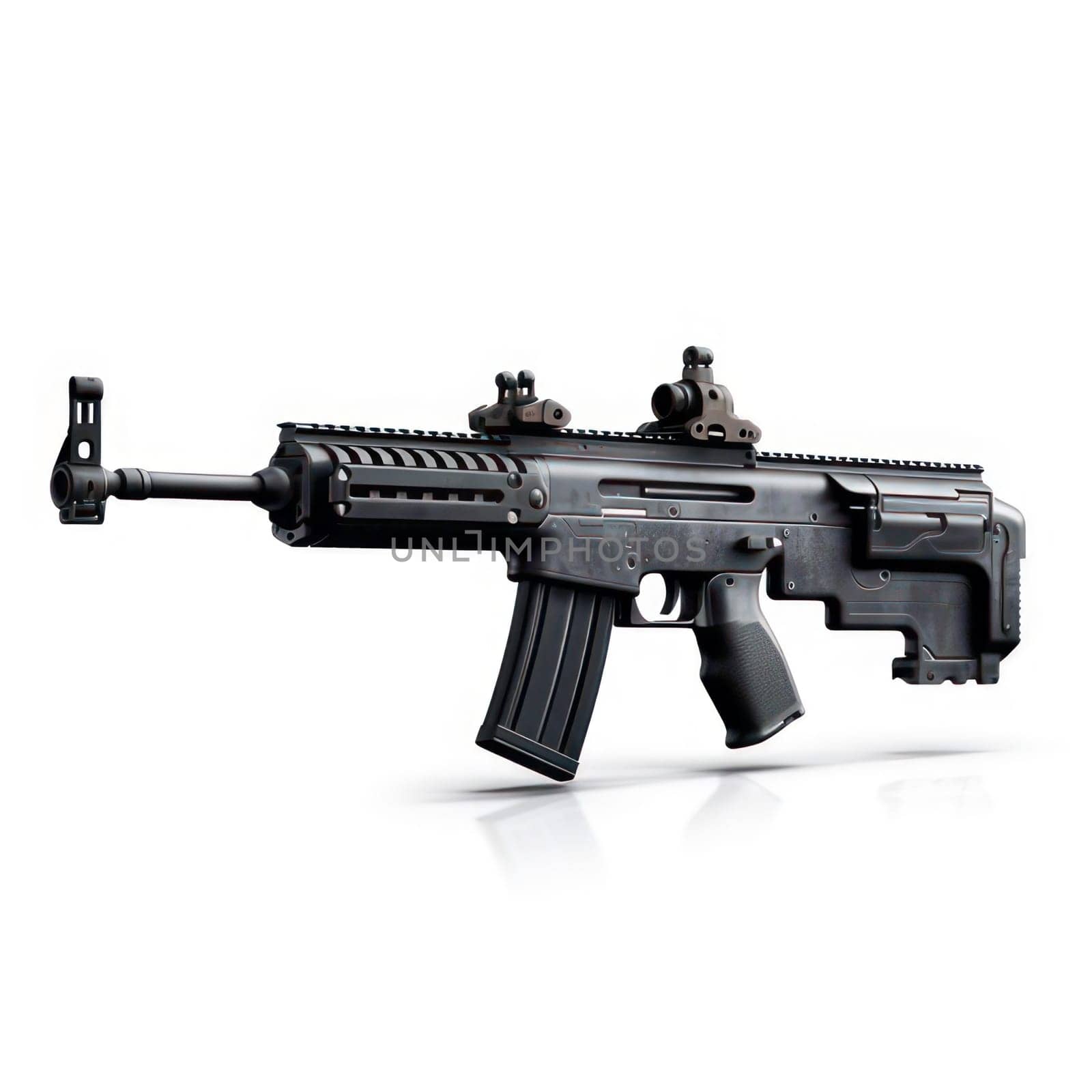 F2000 tactical assault rifle isolated on white AI generated image