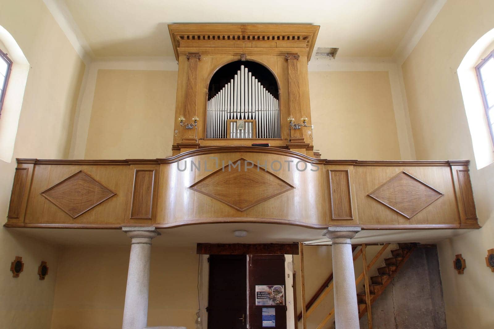 Organ in the parish church of Saint Sylvester Pope in Kanfanar, Croatia