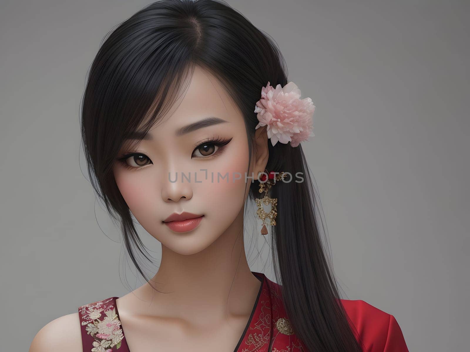 Beautiful fashion portrait of asian woman