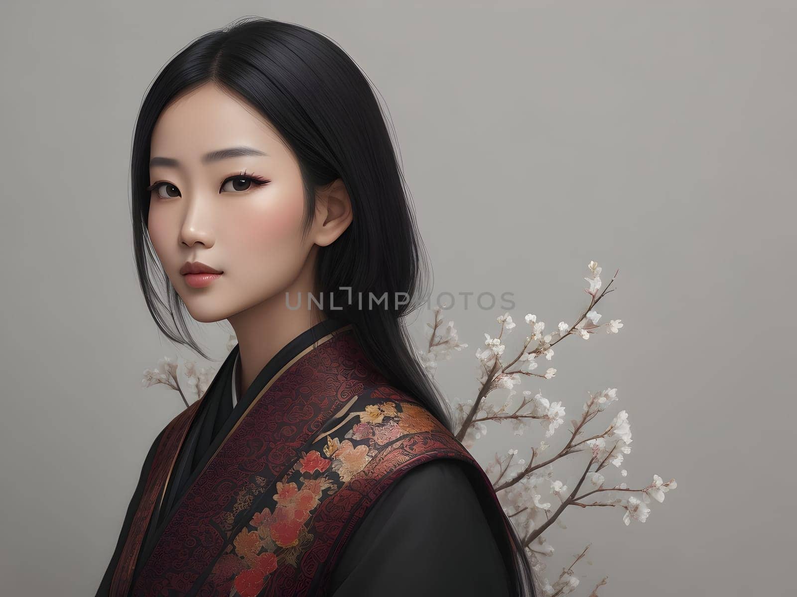 Beautiful fashion portrait of asian woman