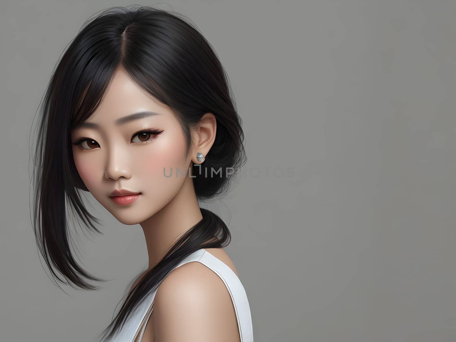Beautiful fashion portrait of asian woman