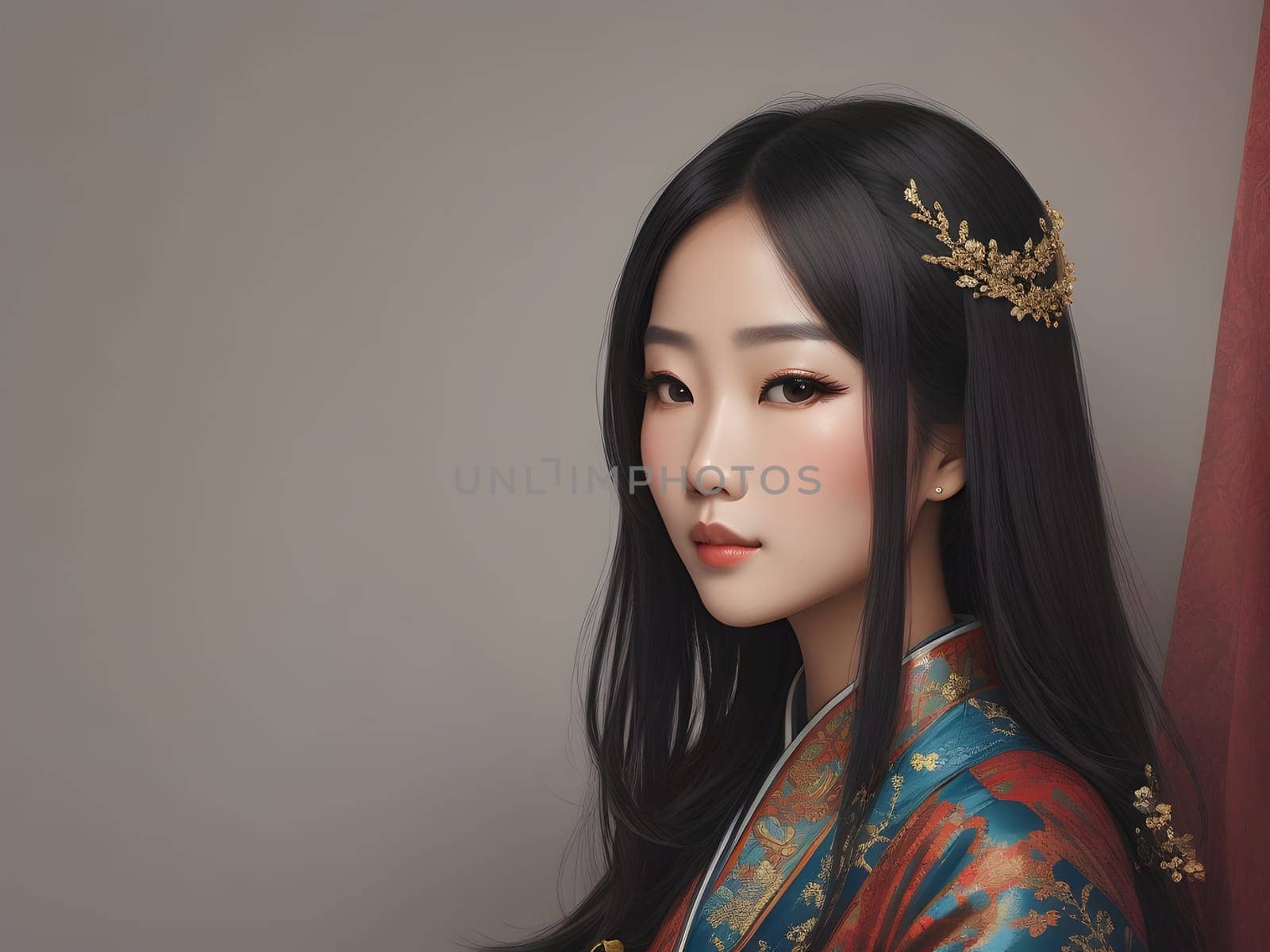 Beautiful fashion portrait of asian woman