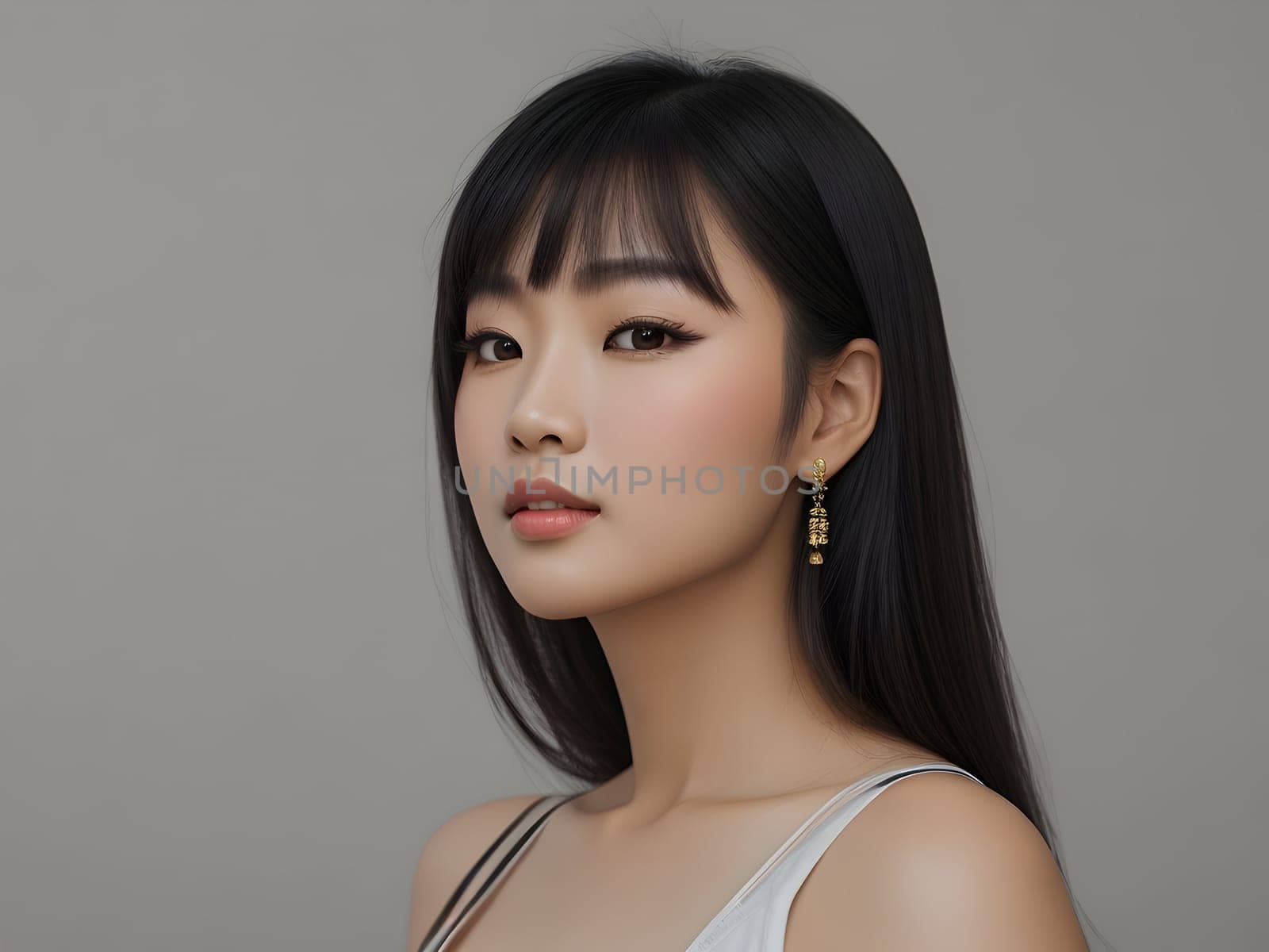 Beautiful fashion portrait of asian woman
