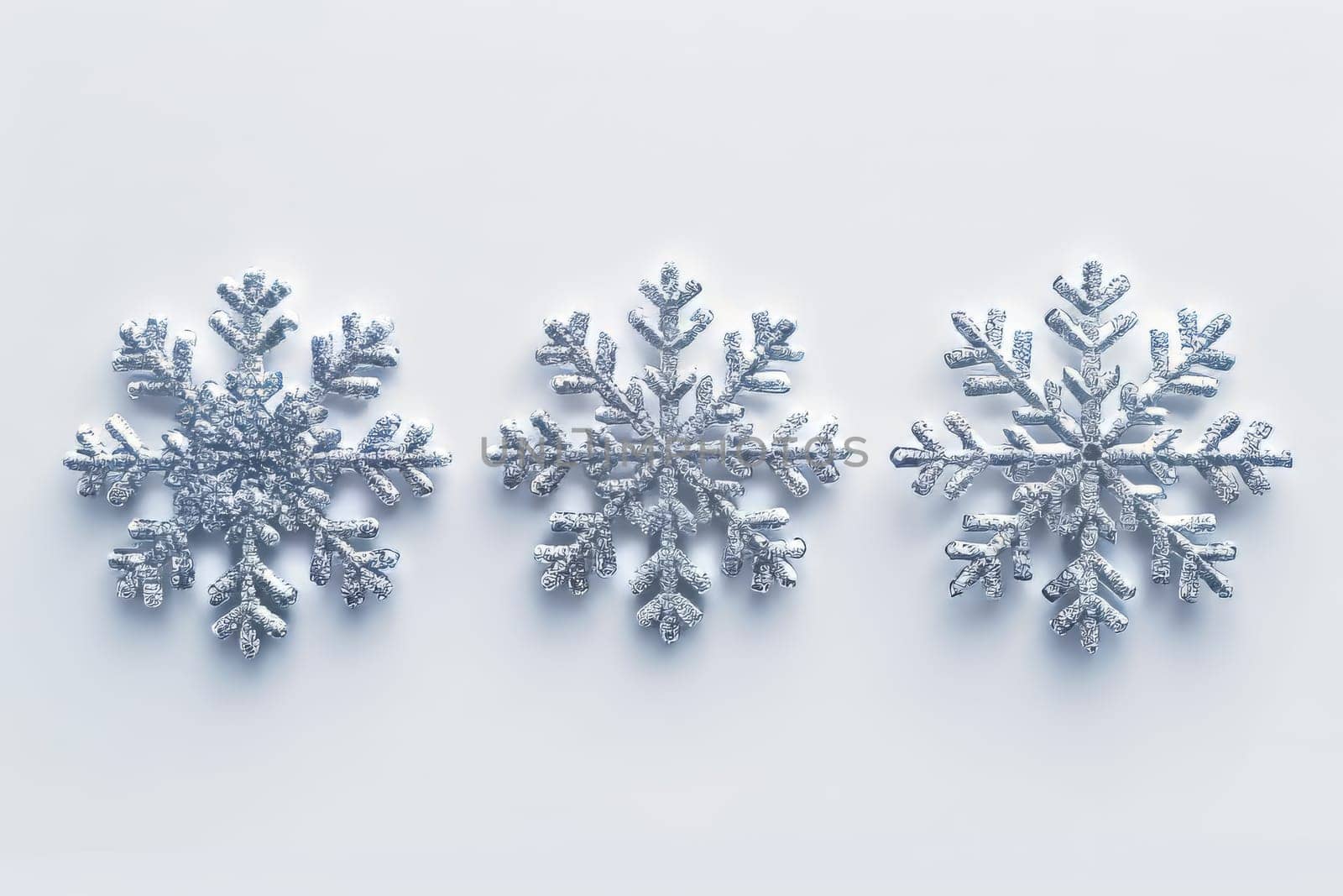Frozen snowflakes on a transparent white backdrop, perfect for festive graphics