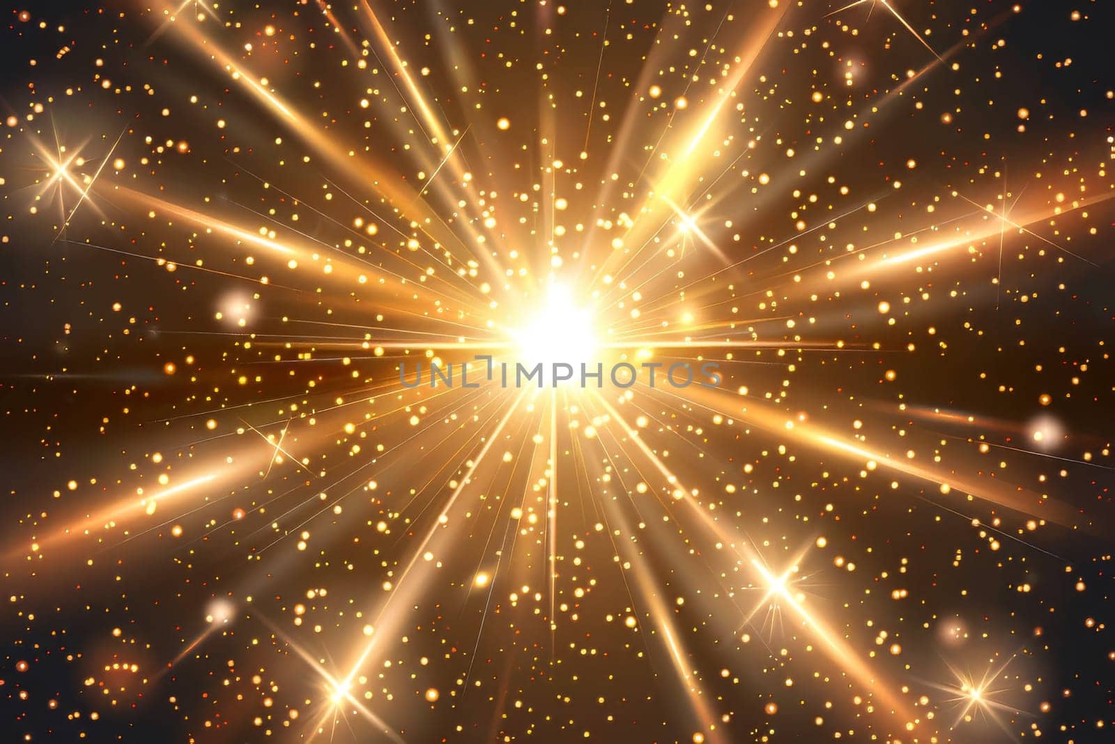 Glowing sunburst sparkles shining brightly on a transparent white background, adding warmth and brightness