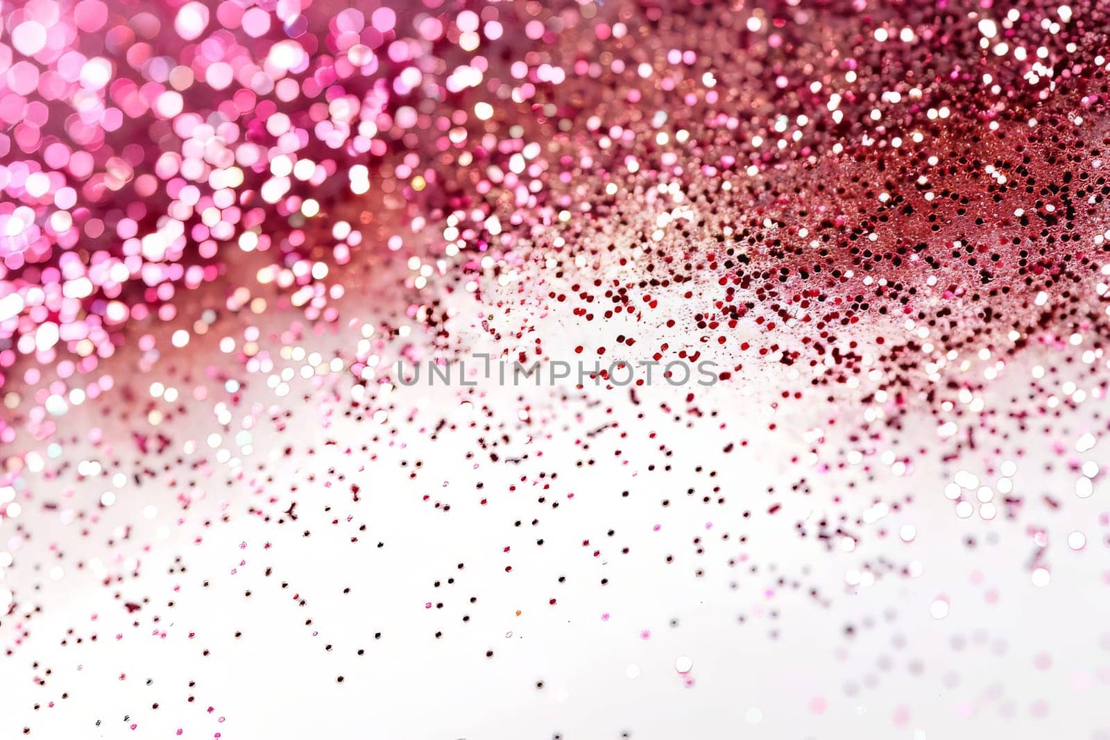 Glittering sequin-like sparkles shimmering against a soft transparent white backdrop, perfect for glamorous designs