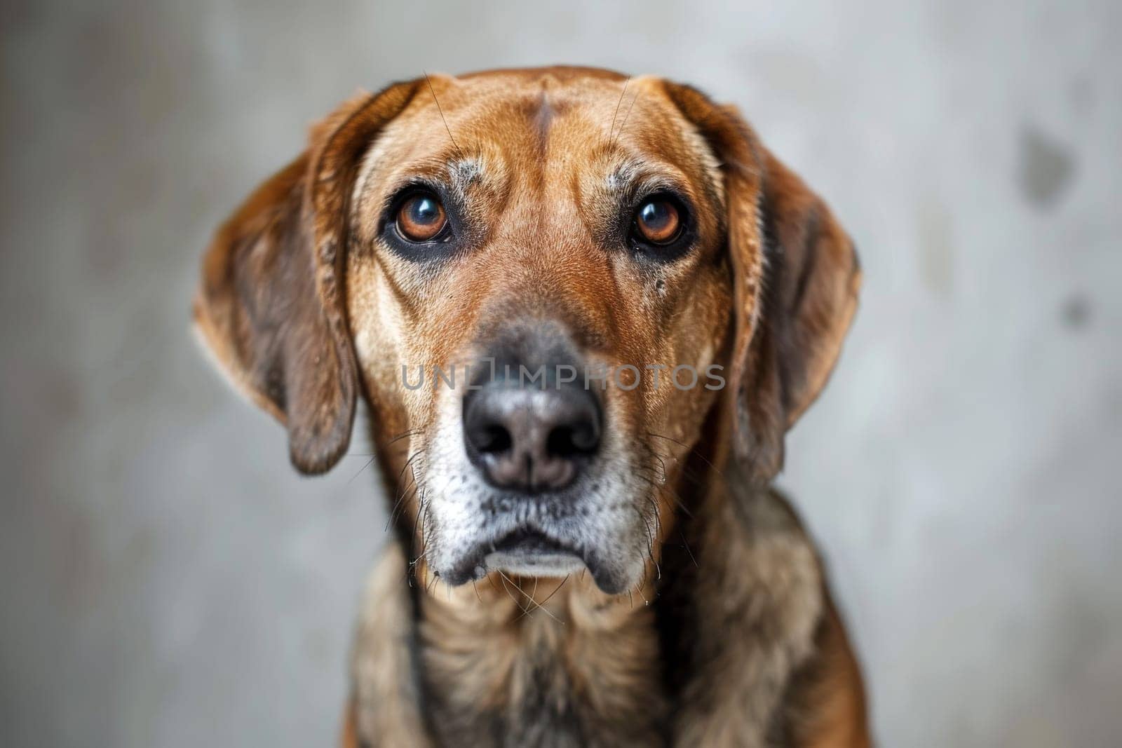 Majestic English Foxhound with droopy ears and soulful eyes, adding elegance to any composition