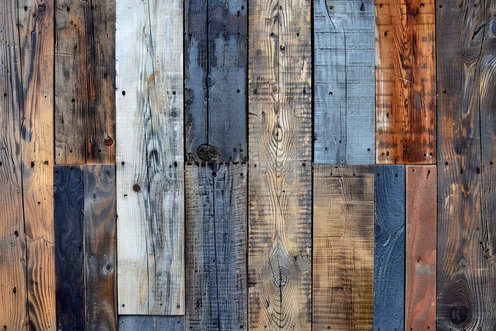 Reclaimed timber panel texture background with recycled wood planks and vintage appeal