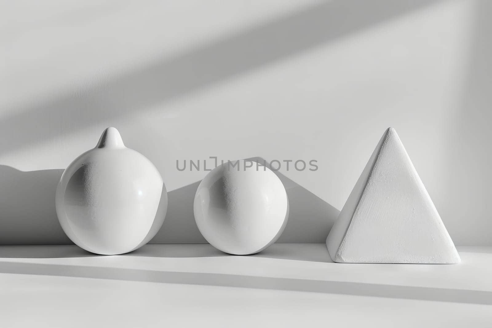 Simple yet elegant shapes on a clean white canvas, suitable for various creative projects
