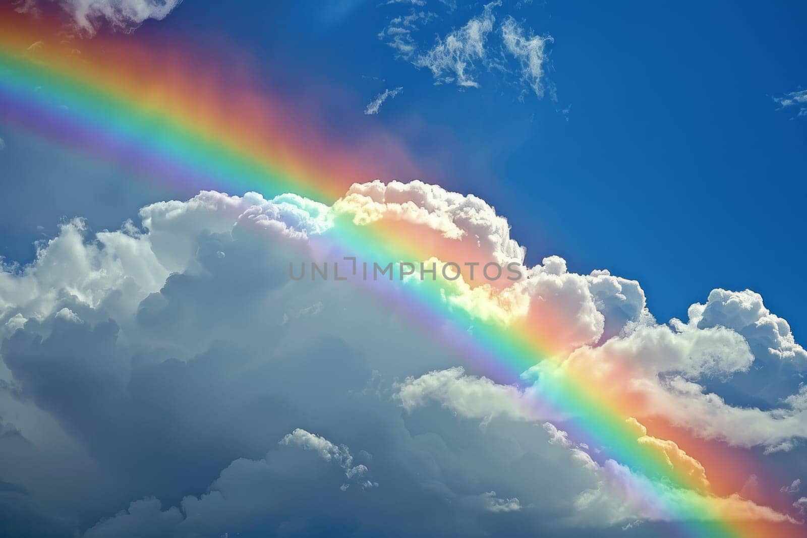 Vibrant rainbow after a storm