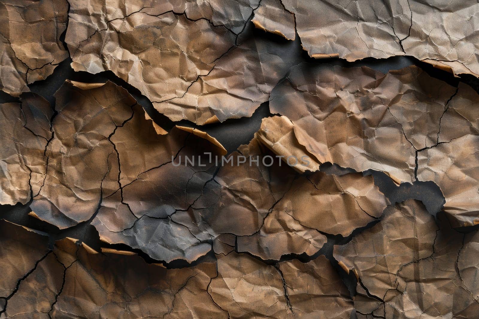 Seamless burnt paper pattern with charred edges for a vintage look