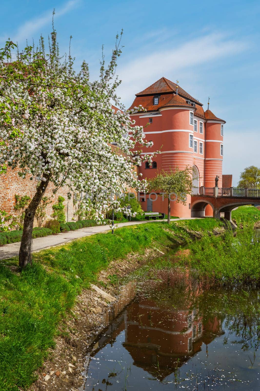 City gate of Donauwoerth (Bavaria, Germany) called Rieder Tor