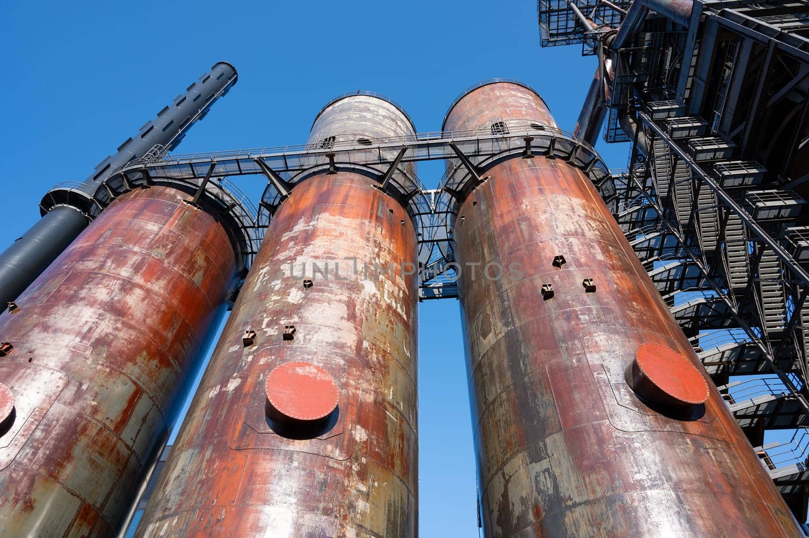 Le Fonds Belval Esch sur Alzette, center of the Luxembourg iron and steel industry, smelting works and blast furnace mixed with modern architecture, 10.06.2024