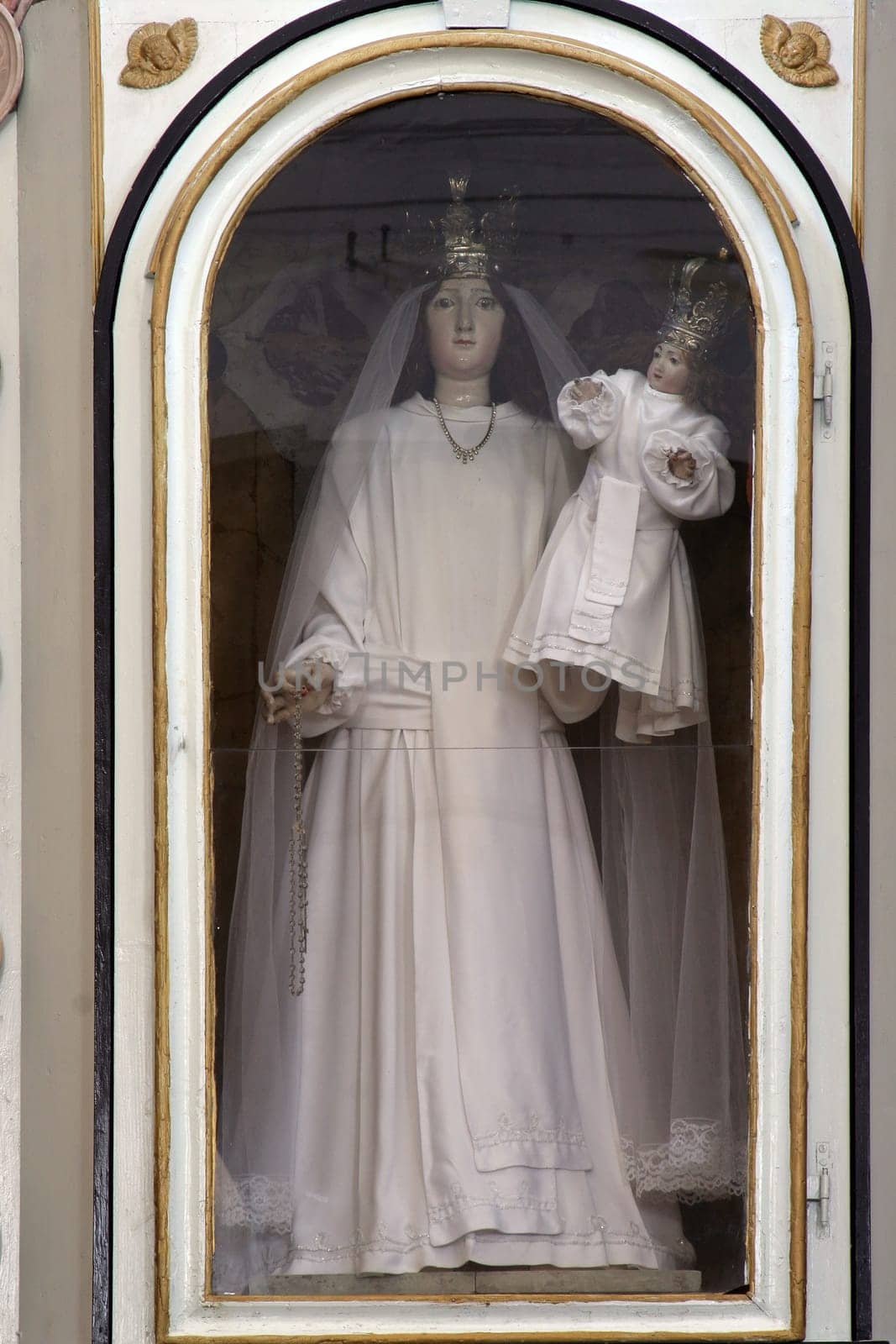 Altar of Our Lady of the Rosary in the parish church of St. Sylvester Pope in Kanfanar, Croatia