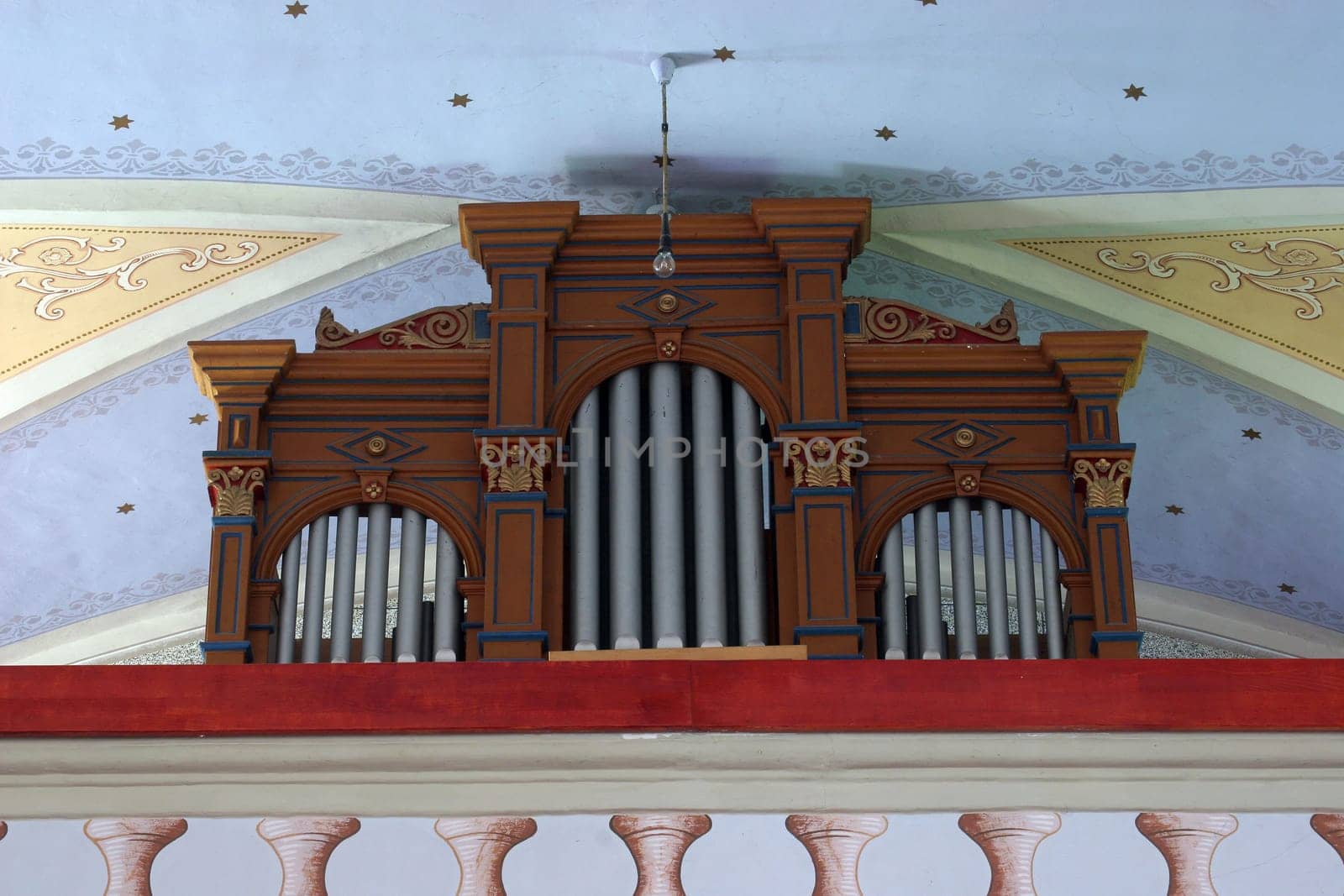 Organ in the parish church of the Holy Trinity in Klenovnik, Croatia